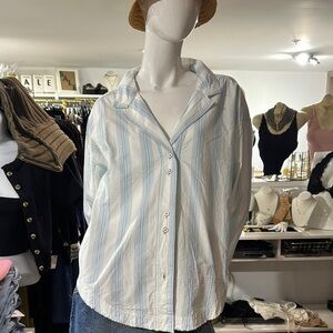 Striped Button-Up Shirt